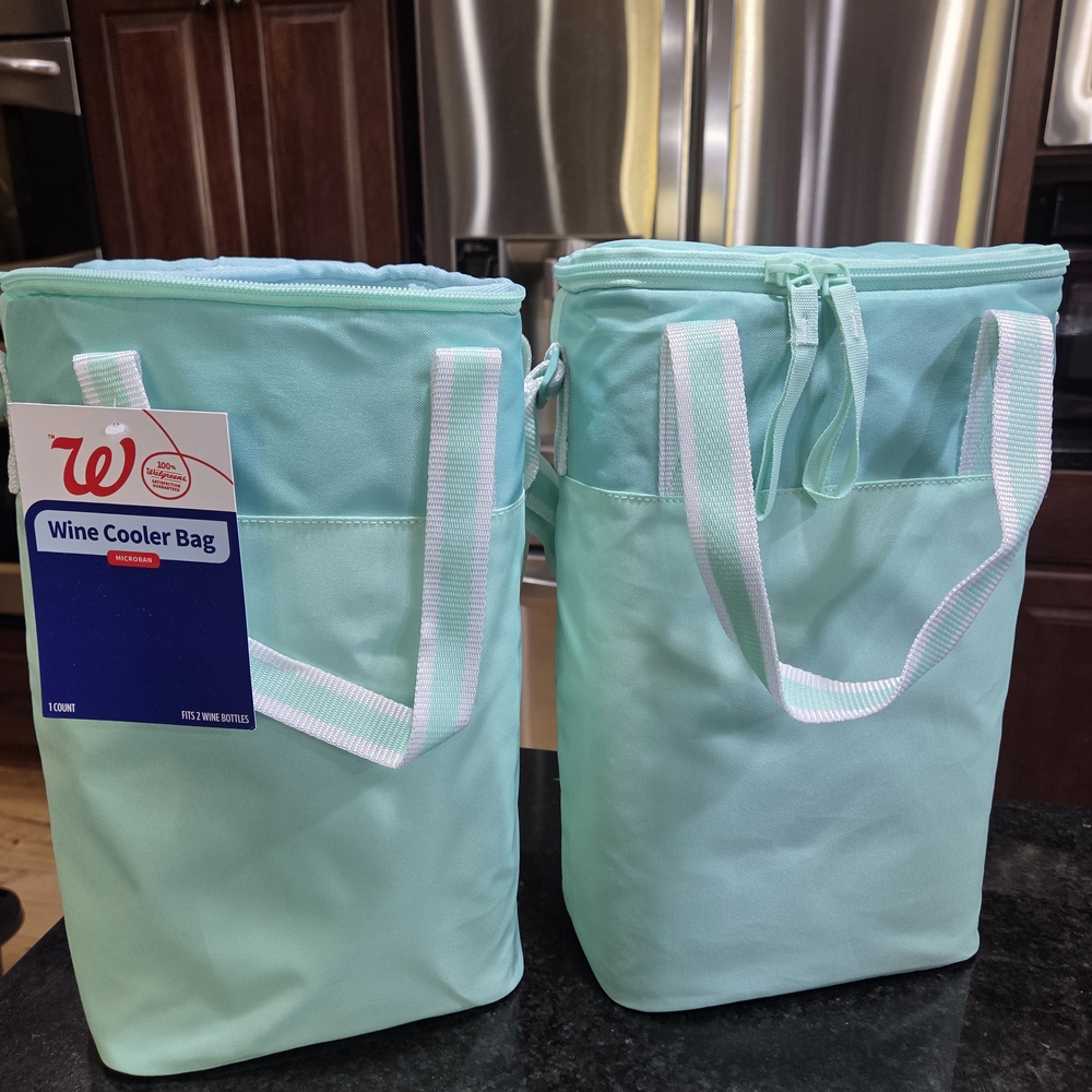 Mint Green Wine Cooler Bag